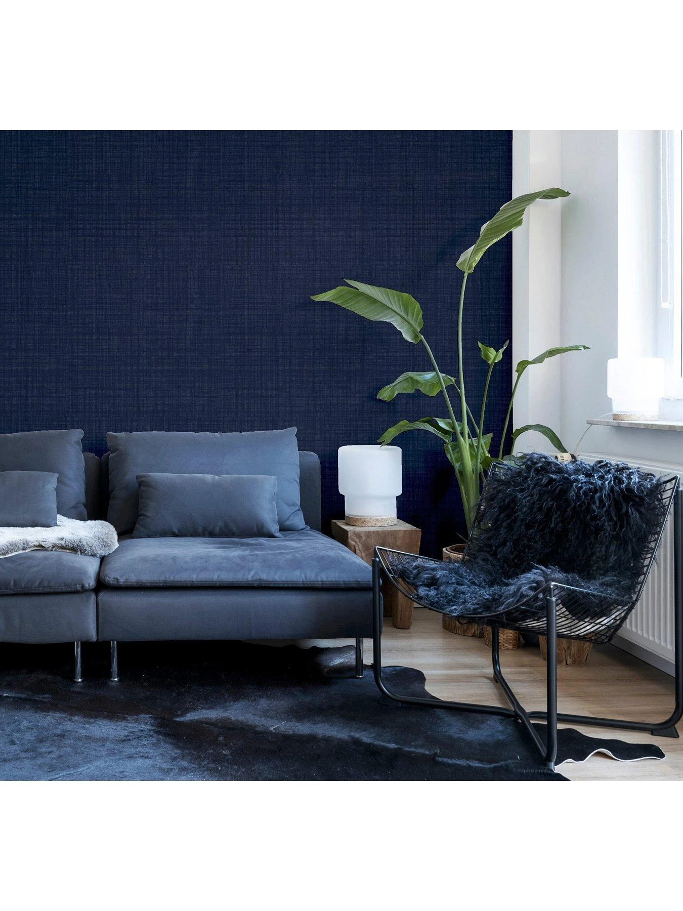 ARTHOUSE Weave Texture Navy Wallpaper 1 ARTHOUSE Weave Texture Navy Wallpaper