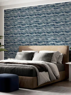 ARTHOUSE Painted Canvas Navy Wallpaper -Rust-Oleum || d-c-fix || Harris Sales VJ0O3 SQ4 0000000099 N A SLd2