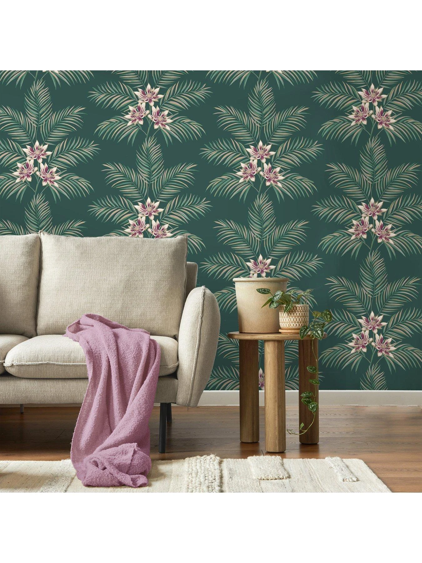 Fine Décor Bali Emerald Wallpaper 1 Fine Décor Bali Emerald Wallpaper