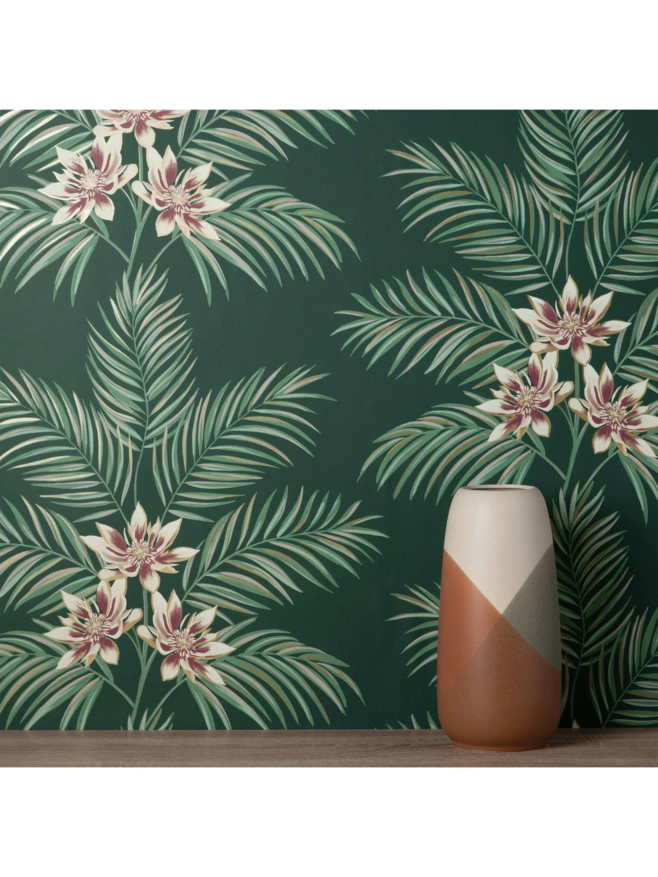 Fine Décor Bali Emerald Wallpaper 4 Fine Décor Bali Emerald Wallpaper - Image 4