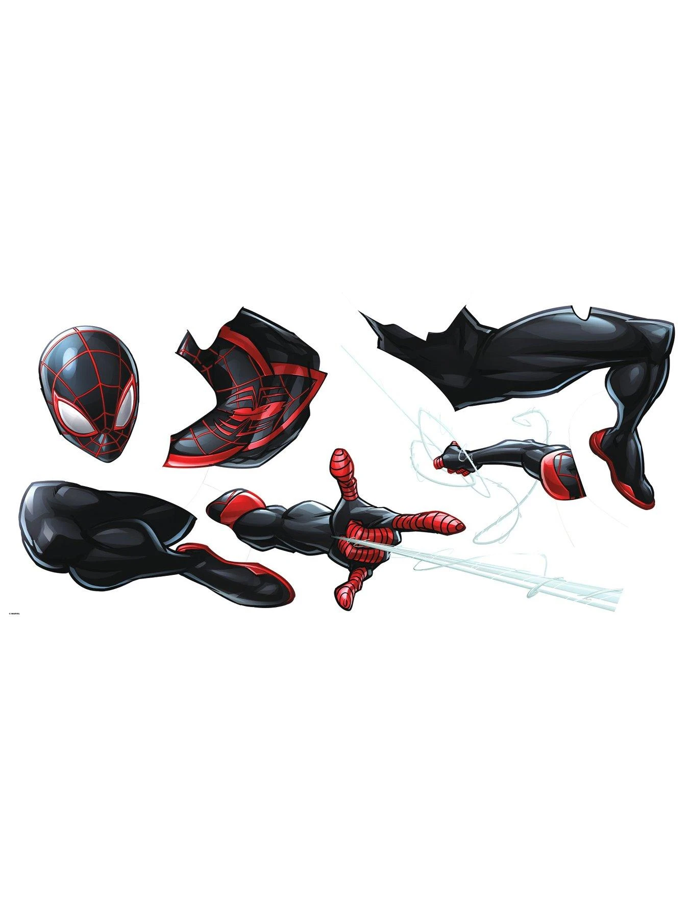 Fine Décor Spider-Man Miles Morales Peel And Stick Wall Sticker Set 3 Fine Décor Spider-Man Miles Morales Peel And Stick Wall Sticker Set - Image 3