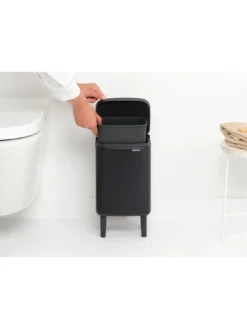 Brabantia Bo Hi 4-Litre Bathroom Bin - Black -Rust-Oleum || d-c-fix || Harris Sales VJN5I SQ3 0000004004 MATT BLACK SLd1