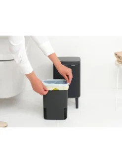 Brabantia Bo Hi 4-Litre Bathroom Bin - Black -Rust-Oleum || d-c-fix || Harris Sales VJN5I SQ5 0000004004 MATT BLACK SLd3