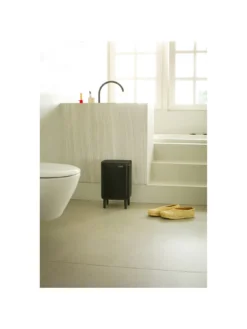 Brabantia Bo Hi 4-Litre Bathroom Bin - Black -Rust-Oleum || d-c-fix || Harris Sales VJN5I SQ6 0000004004 MATT BLACK SLd4