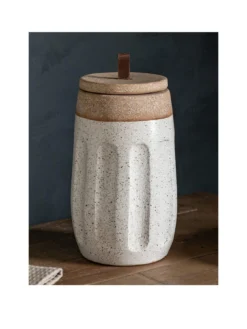 Gallery Calgra Earthenware Jar - White/Natural