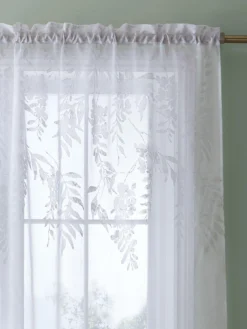 Catherine Lansfield Wisteria Floral Slot Top Voile 8 Catherine Lansfield Wisteria Floral Slot Top Voile -Rust-Oleum || d-c-fix || Harris Sales VK13P SQ5 0000000013 WHITE SLd2