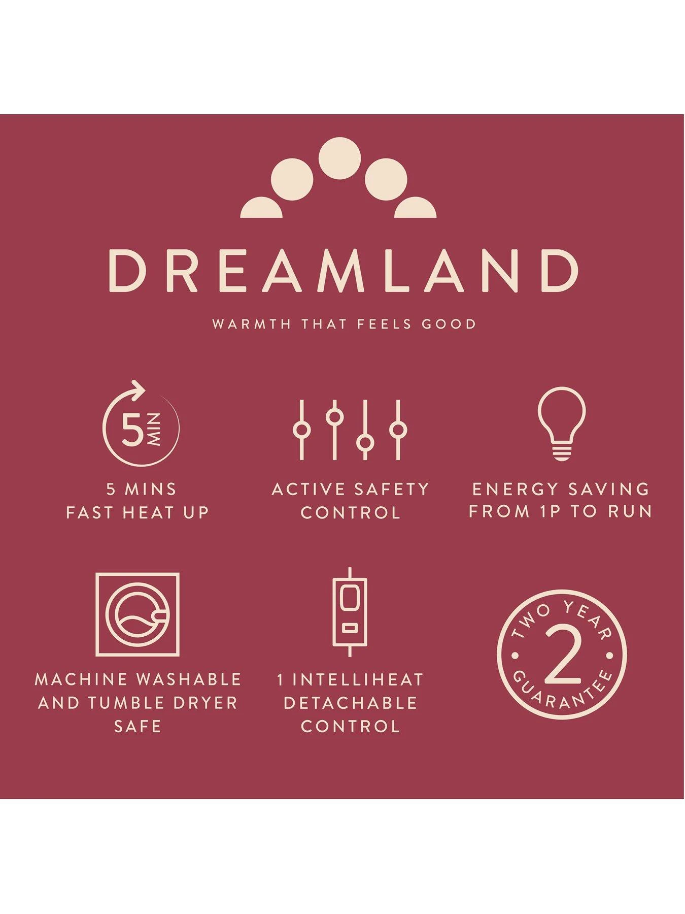 Dreamland Intelliheat Velvet Plush Patterned Heated Throw - Blue 5 Dreamland Intelliheat Velvet Plush Patterned Heated Throw - Blue - Image 5