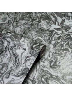 ARTHOUSE Liquid Marble Charcoal Wallpaper -Rust-Oleum || d-c-fix || Harris Sales VKEI7 SQ3 0000000071 CHARCOAL SLd