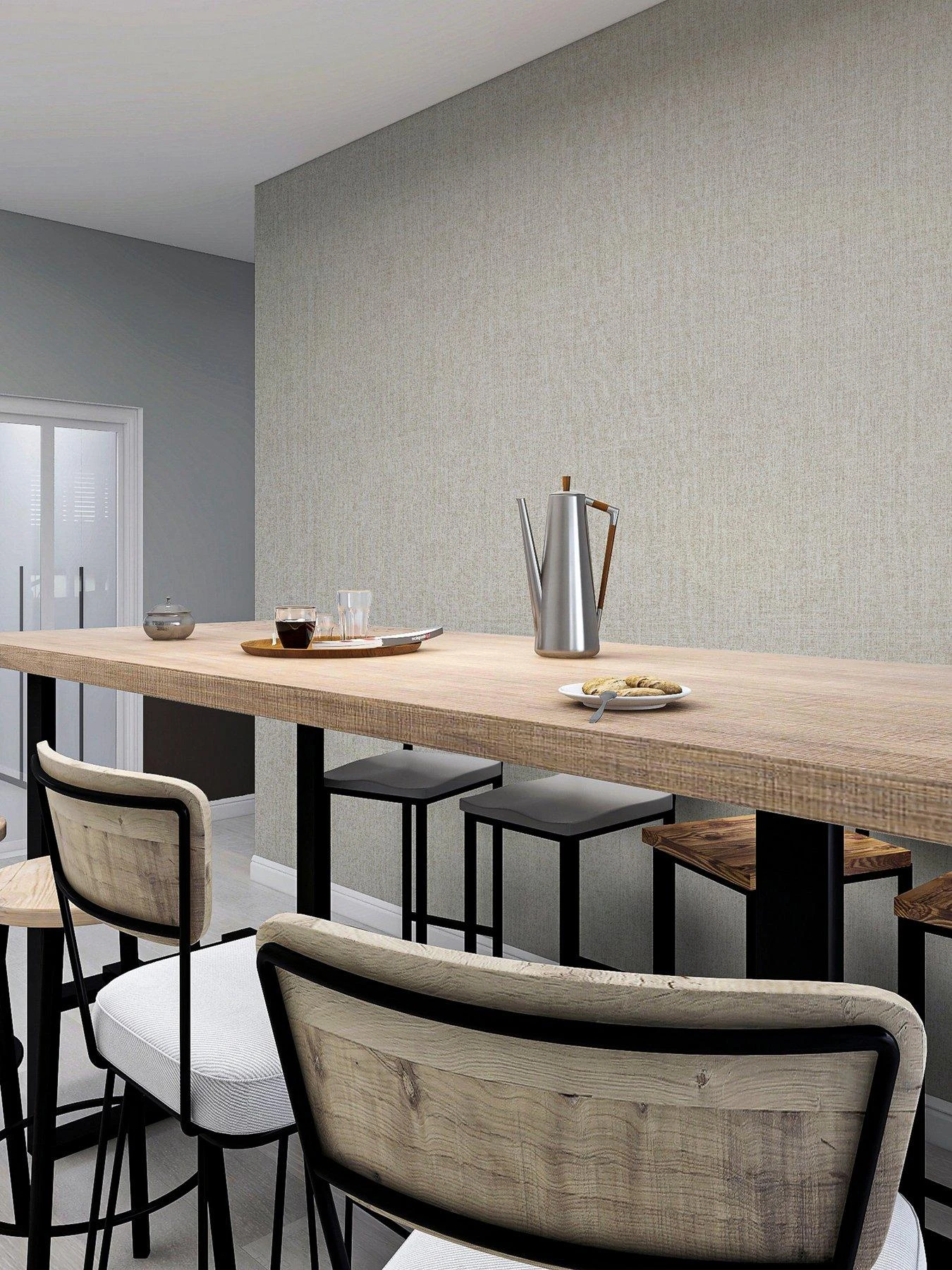 ARTHOUSE Country Plain Taupe Wallpaper 4 ARTHOUSE Country Plain Taupe Wallpaper - Image 4