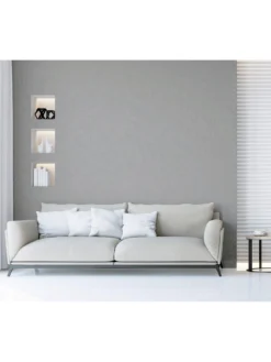 ARTHOUSE Samba Plain Silver Wallpaper