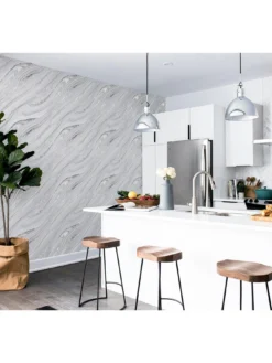 ARTHOUSE Soft Mineral Silver Wallpaper -Rust-Oleum || d-c-fix || Harris Sales VKEIQ SQ5 0000000035 SILVER SLd2