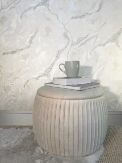 Rasch Palmetto Agate Wallpaper - Pearl -Rust-Oleum || d-c-fix || Harris Sales VKNY9 SQ3 0000000028 PEARL SLd