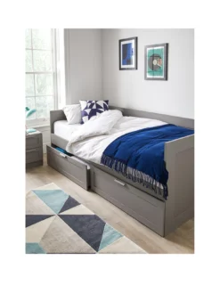 Everyday Taryn Children's Day Bed With Storage Drawers And Mattress Options (Buy And SAVE!) - Grey