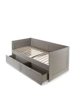 Everyday Taryn Children's Day Bed With Storage Drawers And Mattress Options (Buy And SAVE!) - Grey -Rust-Oleum || d-c-fix || Harris Sales VLBWT SQ3 0000000005 GREY SLd