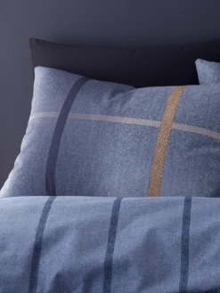 Catherine Lansfield Melrose Check Brushed Cotton Duvet Cover Set -Rust-Oleum || d-c-fix || Harris Sales VMBLK SQ3 0000000020 BLUE SLd