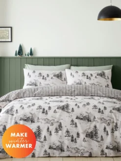 Catherine Lansfield Alpine Village Brushed Cotton Duvet Cover Set