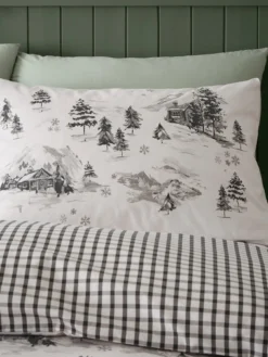 Catherine Lansfield Alpine Village Brushed Cotton Duvet Cover Set -Rust-Oleum || d-c-fix || Harris Sales VMBLW SQ4 0000000003 NATURAL SLd1