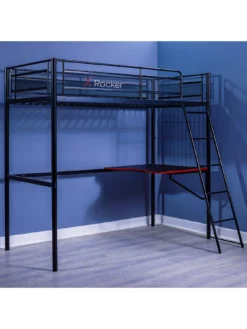 X Rocker Icarus XL High Sleeper Bed With Gaming Desk -Rust-Oleum || d-c-fix || Harris Sales VMEQA SQ6 0000000004 BLACK SLd2