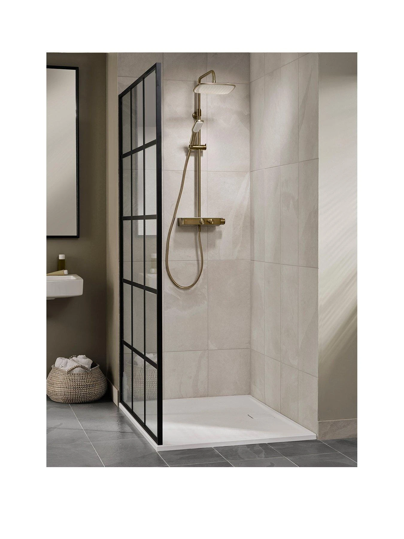 Triton Push Button Mixer - Brushed Brass 1 Triton Push Button Mixer - Brushed Brass