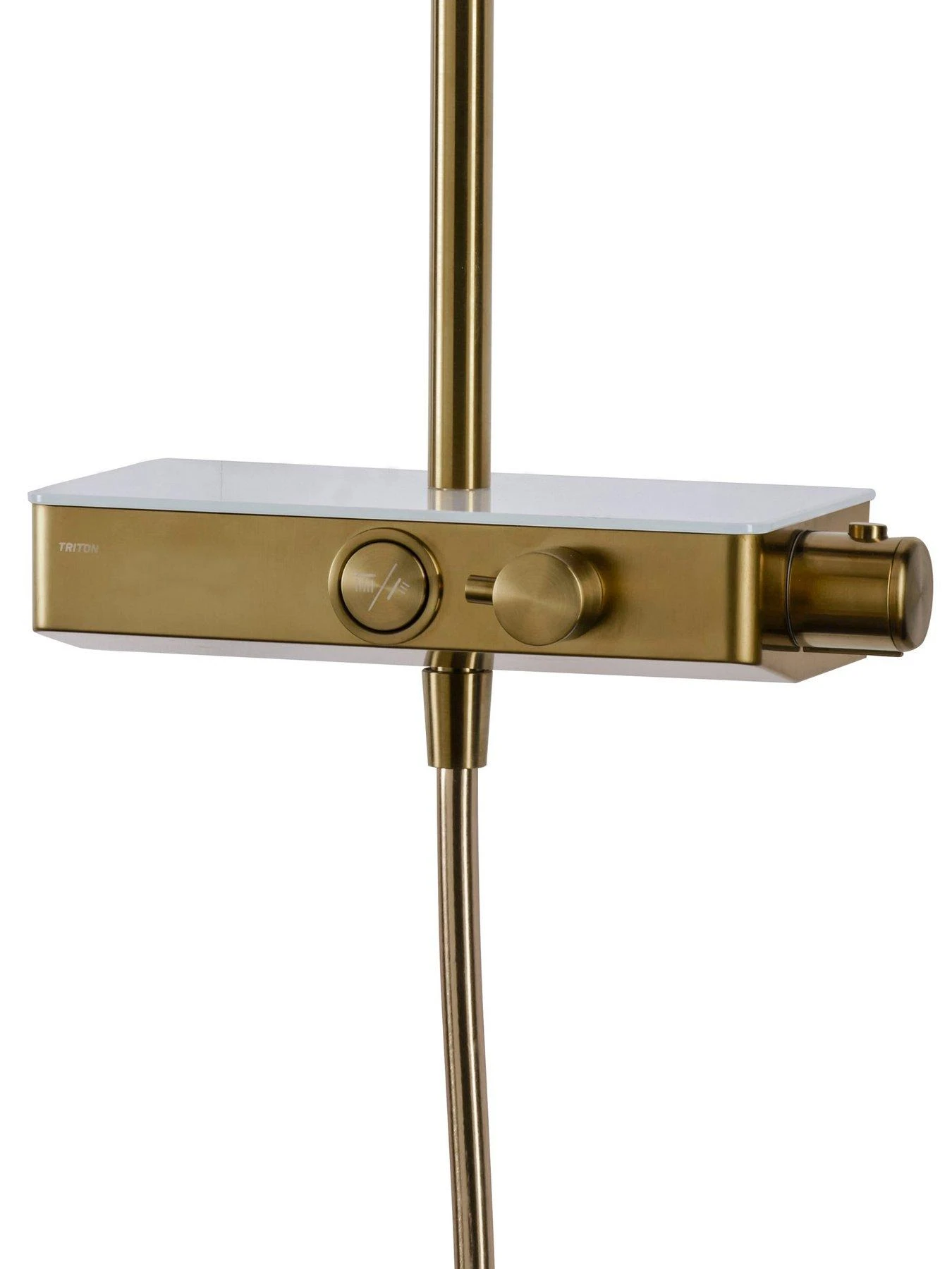 Triton Push Button Mixer - Brushed Brass 2 Triton Push Button Mixer - Brushed Brass - Image 2