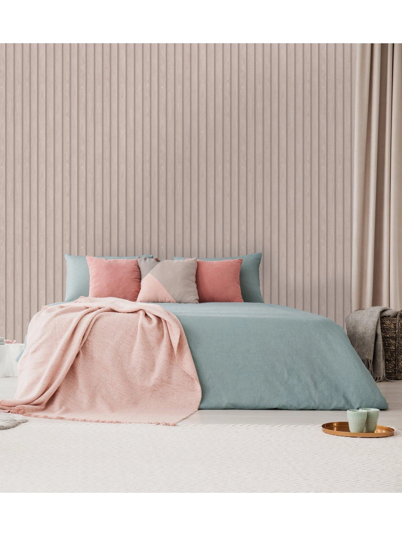 Holden D??cor Wood Slat Wallpaper - Pink 3 Holden D??cor Wood Slat Wallpaper - Pink - Image 3