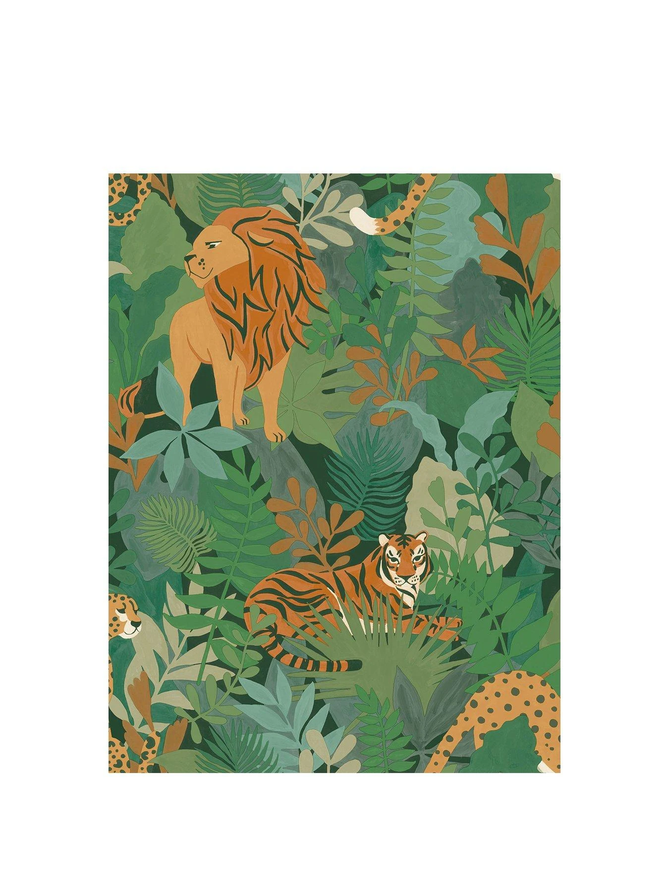 Holden D??cor Animal Kingdom Wallpaper - Green 2 Holden D??cor Animal Kingdom Wallpaper - Green - Image 2
