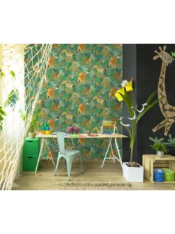 Holden D??cor Animal Kingdom Wallpaper - Green 7 Holden D??cor Animal Kingdom Wallpaper - Green -Rust-Oleum || d-c-fix || Harris Sales VMQC6 SQ3 0000000099 N A SLd