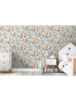 Holden D??cor Floral Fairies Wallpaper - Teal
