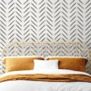 Holden D??cor Chevron Brush Marks Wallpaper - Black And White