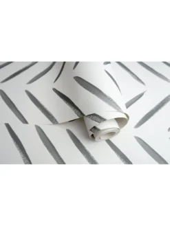 Holden D??cor Chevron Brush Marks Wallpaper - Black And White -Rust-Oleum || d-c-fix || Harris Sales VMQCO SQ5 0000000099 N A SLd2
