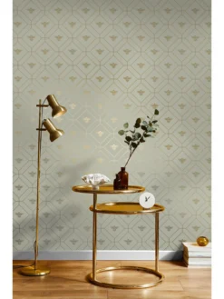 Holden D??cor Honeycomb Bee Wallpaper - Green -Rust-Oleum || d-c-fix || Harris Sales VMQCP SQ4 0000000099 N A SLd1