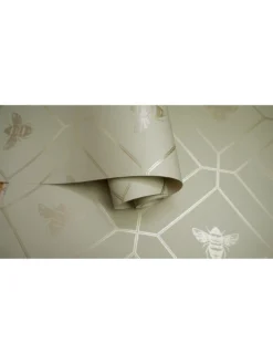 Holden D??cor Honeycomb Bee Wallpaper - Green -Rust-Oleum || d-c-fix || Harris Sales VMQCP SQ5 0000000099 N A SLd2