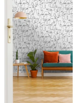 Holden D??cor Abstract Faces Wallpaper Black / White -Rust-Oleum || d-c-fix || Harris Sales VMQCX SQ4 0000000099 N A SLd1