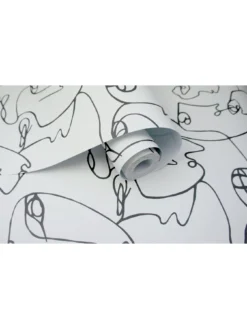 Holden D??cor Abstract Faces Wallpaper Black / White -Rust-Oleum || d-c-fix || Harris Sales VMQCX SQ5 0000000099 N A SLd2