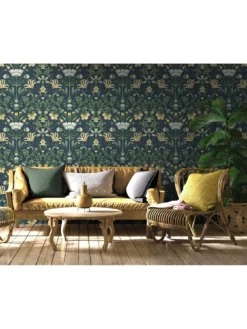 Holden Décor Vintage Floral Wallpaper -navy -Rust-Oleum || d-c-fix || Harris Sales VMQD3 SQ4 0000000099 N A SLd1