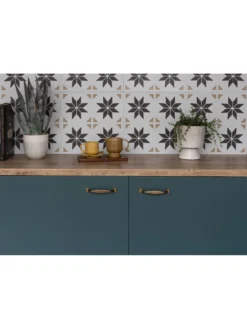 D-C-Fix Vivid Stars Dc Fix Self Adhesive Vinyl Wall Tiles -30.5cm X 30.5cm (pack 6 Tiles = 0.56sqm) -Rust-Oleum || d-c-fix || Harris Sales VMRCF SQ4 0000000099 N A SLd1