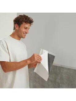 D-C-Fix Solid Concrete Dc Fix Self Adhesive Vinyl Wall Tiles -30.5cm X 30.5cm (pack 6 Tiles = 0.56sqm) -Rust-Oleum || d-c-fix || Harris Sales VMRCH SQ3 0000000099 N A SLd