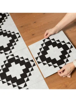 D-C-Fix Victorian Tiles Dc Fix Self Adhesive Vinyl Floor Tiles -30.48cm X 30.48cm (pack 11 Tiles = 1sqm) -Rust-Oleum || d-c-fix || Harris Sales VMRCW SQ3 0000000099 N A SLd