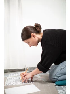 D-C-Fix Oriental Tiles Dc Fix Self Adhesive Vinyl Floor Tiles -30.48cm X 30.48cm (pack 11 Tiles = 1sqm) -Rust-Oleum || d-c-fix || Harris Sales VMRCZ SQ3 0000000099 N A SLd