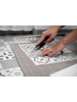 D-C-Fix Oriental Tiles Dc Fix Self Adhesive Vinyl Floor Tiles -30.48cm X 30.48cm (pack 11 Tiles = 1sqm) -Rust-Oleum || d-c-fix || Harris Sales VMRCZ SQ6 0000000099 N A SLd3