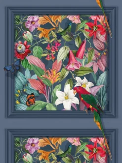 Fresco Tropical Paradise Panel Wallpaper 7 Fresco Tropical Paradise Panel Wallpaper -Rust-Oleum || d-c-fix || Harris Sales VMRHE SQ4 0000000020 BLUE SLd1