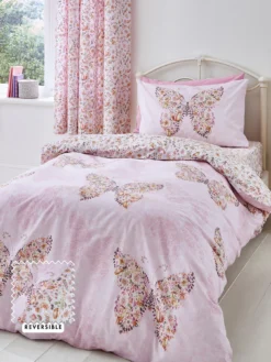 Catherine Lansfield Enchanted Butterfly Duvet Cover Set - Pink