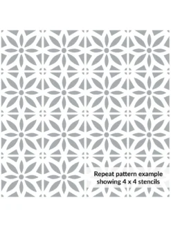 D-C-Fix Daisy Reusable Tile Stencil - 30 x 30 cm -Rust-Oleum || d-c-fix || Harris Sales VMRN1 SQ6 0000000099 N A SLd4