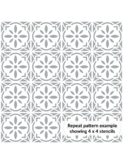 D-C-Fix Juliette Reusable Tile Stencil - 30 X 30cm -Rust-Oleum || d-c-fix || Harris Sales VMRNB SQ7 0000000099 N A SLd5