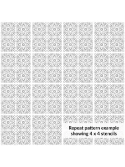 D-C-Fix Henley Reusable Tile Stencil - 45 X 45 cm -Rust-Oleum || d-c-fix || Harris Sales VMRNF SQ6 0000000099 N A SLd4