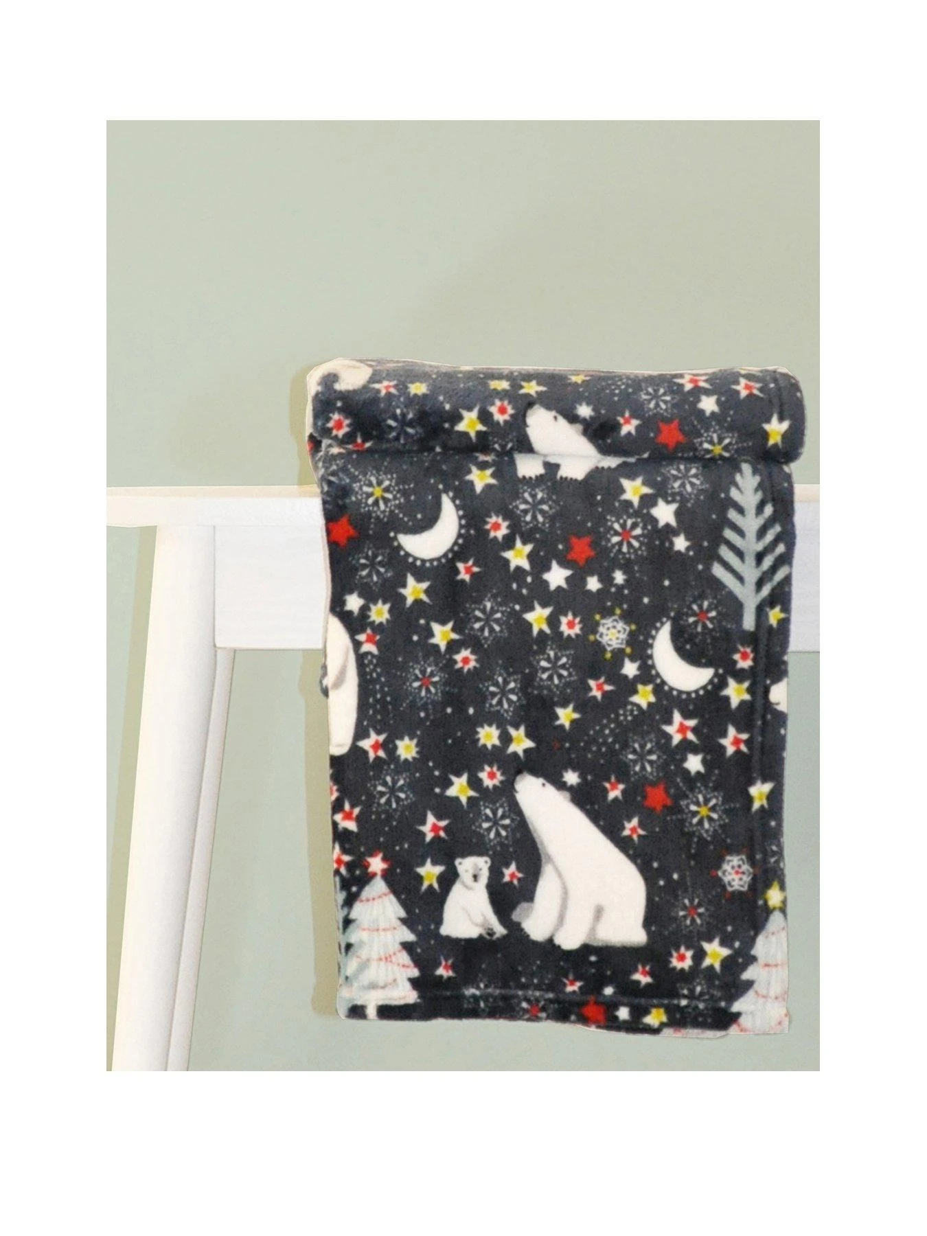 Fusion Starry Night Sherpa Throw - Blue 2 Fusion Starry Night Sherpa Throw - Blue - Image 2