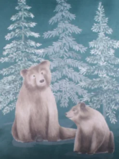 Dreams & Drapes Bear Walks Velvet Cushion -Rust-Oleum || d-c-fix || Harris Sales VND2G SQ4 0000000082 TEAL SLd1