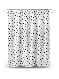 AQUALONA Dalmatian Dots Shower Curtain