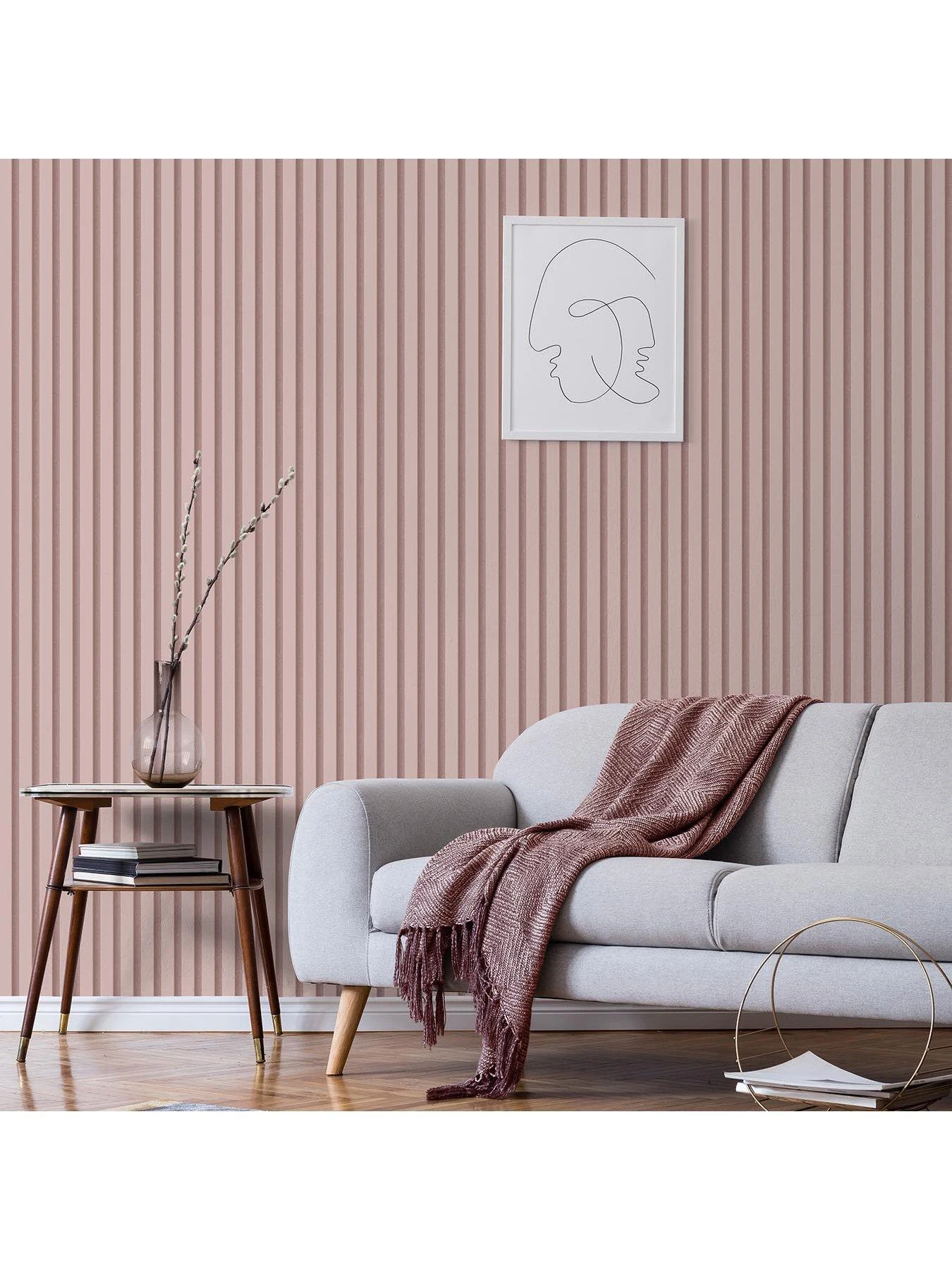 Fine Décor Acoustic Panels Wallpaper - Blush 5 Fine Décor Acoustic Panels Wallpaper - Blush - Image 5