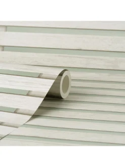 Fine Décor Wood Slats Wallpaper - Sage/natural -Rust-Oleum || d-c-fix || Harris Sales VNM9P SQ3 0000000099 N A SLd